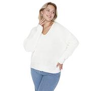 Trendyol Plus Size Sweater - Ecru - Oversize