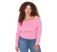 Trendyol Plus Size Sweater - Pink - Regular
