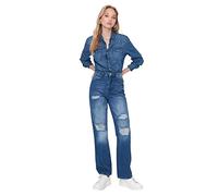 Trendyol Woman 90's Wide Leg Jeans, Navy Blue, 34