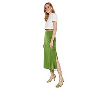 Trendyol Woman A-line Regular fit Knit Skirt,Green,L
