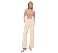 Trendyol Woman Basics Normal Waist Wide Leg Wide Leg Pants Stone