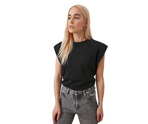 Trendyol Woman Basics Regular fit Basic Crew Neck Knit T-Shirts Schwarz
