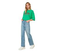 Trendyol Woman High Waist Wide Leg 90's Wide Leg Jeans Blau
