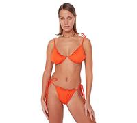 Trendyol Woman Knit Bikini Top,Pomegranate Flower,40