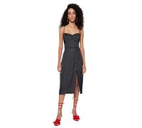Trendyol Woman Midi A-line Regular fit Weaving Dress,Black,40