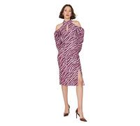 Trendyol Woman Regular A-line Standing Collar Woven Dress, Damson Color, 34