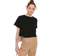 Trendyol Woman Regular fit Basic Crew Neck Knit T-Shirt Black