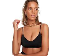 Trendyol Women Regular fit Bralette Woven Bikini Top Black
