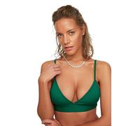 Trendyol Woman Regular fit Woven Bikini Top,Green,36