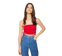 Trendyol Woman Slim fit Basic Crew Neck Knit Bustier,Red,S