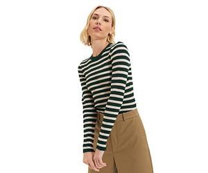 Trendyol Woman Slim fit Basic Crew Neck Knitwear Sweaters Grün