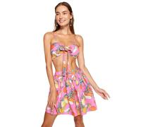 Trendyol Woman Tropical Woven Blouse-Skirt Two-Piece Set,Pink-Multicolor,38