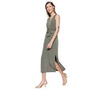Trendyol Women A-line Regular fit Knit Dress,Khaki,XL