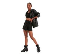 Trendyol Women Basic High Waist Straight Leg Skort Shorts Schwarz