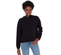 Trendyol Women Basic Regular fit Basic Hood Knitted Sweatshirt Schwarz