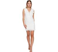 Trendyol Women Bodycon Fitted Knit Dress,Ecru,38