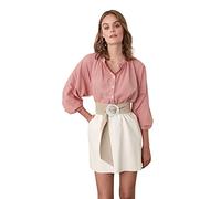 Trendyol Women Design Regular fit Basic Mandarin Collar Woven Shirt