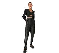 Trendyol Women Design Regular Waist Straight Leg Straight Trousers Schwarz