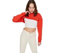 Trendyol Women Fitted Basic Crew neck Knit Sweatshirt Orange
