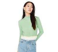 Trendyol Women Fitted Basic Crew Neck Knitwear Sweater Grün