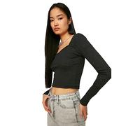 Trendyol Women Fitted Basic Square Collar Knit Blouse