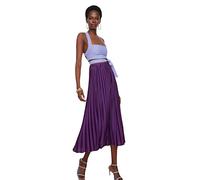 Trendyol Women Fitted Bodycon Asymmetrical Collar Knit Blouse Lilac