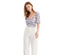 Trendyol Women Fitted Bodycon Square Collar Woven Blouse Multicolor