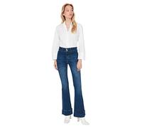 Trendyol Women High Waist Flare Leg Culotte Jeans Blue