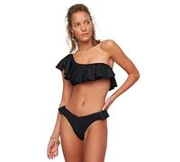 Trendyol Women High Waist Normal Trotter Slip Bikini Bottom Schwarz