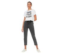 Trendyol Women High Waist Straight Leg Mom Jeans