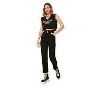Trendyol Women High Waist Straight Leg Mom Jeans Black