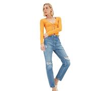 Trendyol Women High Waist Straight Leg Mom Jeans Blau