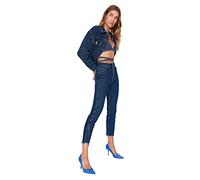 Trendyol Women High Waist Straight Leg Mom Jeans Blue