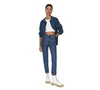 Trendyol Women High Waist Straight Leg Mom Jeans Blue
