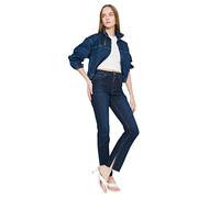 Trendyol Women High Waist Straight Leg Slim fit Jeans Dark Blue