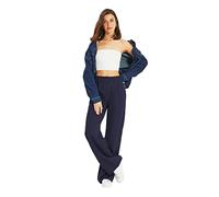 Trendyol Women High Waist Wide Leg Trousers Navy Blue