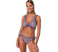 Trendyol Women's Knit Bikini Top Swimwear, Orange-Multicolor, 10