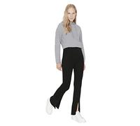Trendyol Women Loungewear Normal Waist Straight Leg Fitted Trousers Black