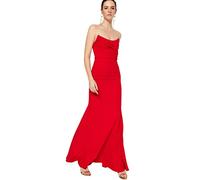 Trendyol Women Maxi Fish Regular fit Woven Evening Dress Red