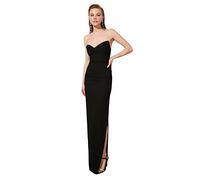 Trendyol Women Maxi Shift Fitted Woven Evening Dress Black