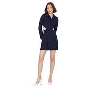 Trendyol Women Midi A-line Fitted Woven Dress Navy Blue