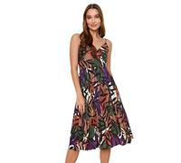 Trendyol Women Midi A-line Regular fit Knitted Dress Beige