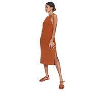 Trendyol Women Midi Bodycon Regular fit Woven Dress,Brown,36