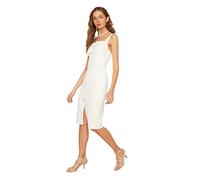 Trendyol Women Midi Bodycon Regular Woven Dress Ecru