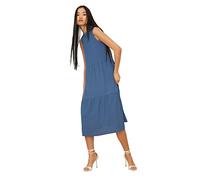 Trendyol Women Midi Shift Regular fit Woven Dress,Blue,38