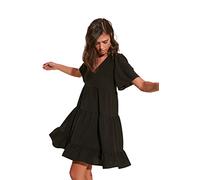 Trendyol Women Mini A-line Regular fit Woven Dress Schwarz