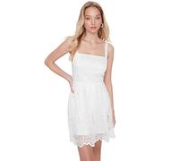 Trendyol Women Mini A-line Regular Woven Dress Ecru