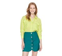 Trendyol Women Mini Asymmetric Straight Woven Skirt Green