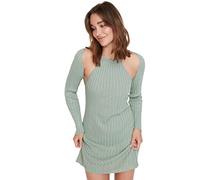 Trendyol Women Mini Basic Slim Knitwear Dress Mint