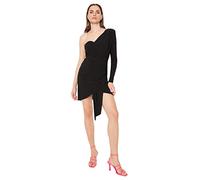 Trendyol Women Mini The wrap Fitted Knitted Dress Schwarz